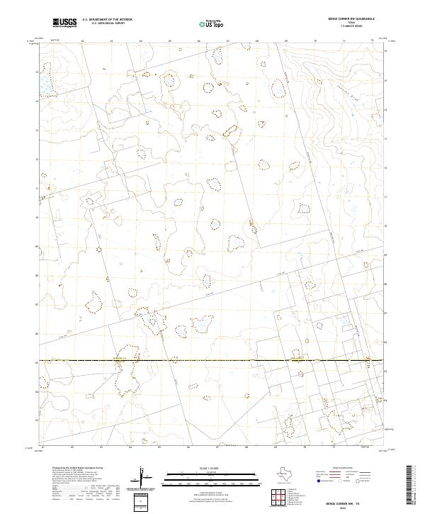 Benge Corner NW, TX — USGS 7.5-minute topo (2022)