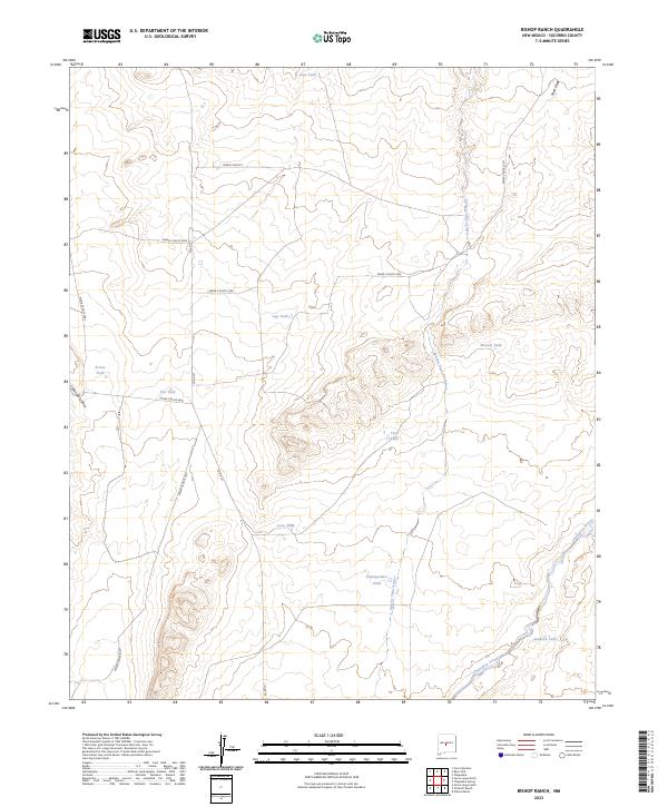 Bishop Ranch, NM — USGS 7.5-minute topo (2023)