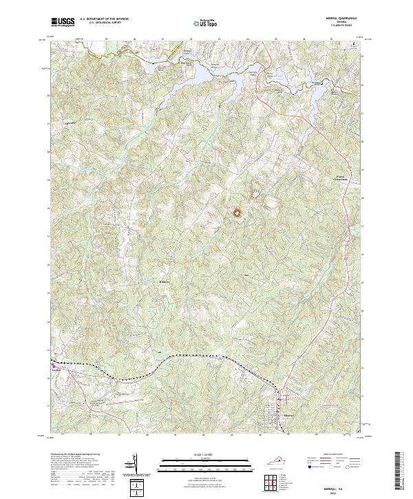 Mineral, VA — USGS 7.5-minute topo (2022)