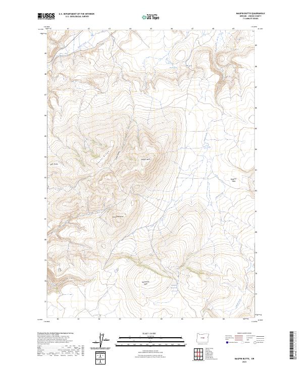 Maupin Butte, OR — USGS 7.5-minute topo (2023)