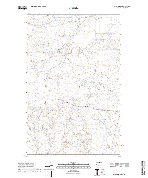 Silver Bow Spring, MT — USGS 7.5-minute topo (2024)