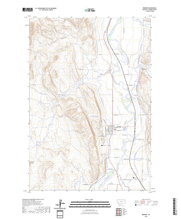Bridger, MT — USGS 7.5-minute topo (2024)