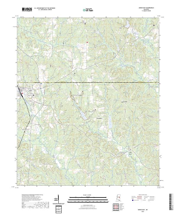 Union East, MS — USGS 7.5-minute topo (2024)