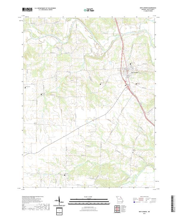 New London, MO — USGS 7.5-minute topo (2021)