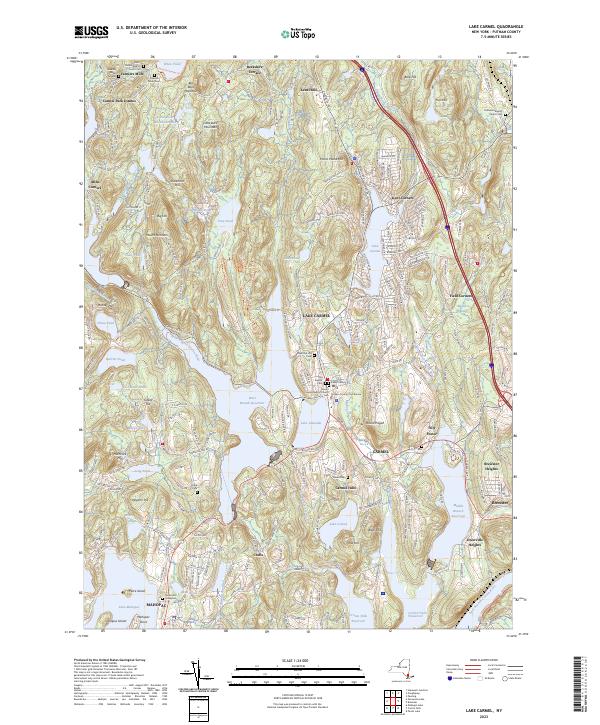 Lake Carmel, NY — USGS 7.5-minute topo (2023)