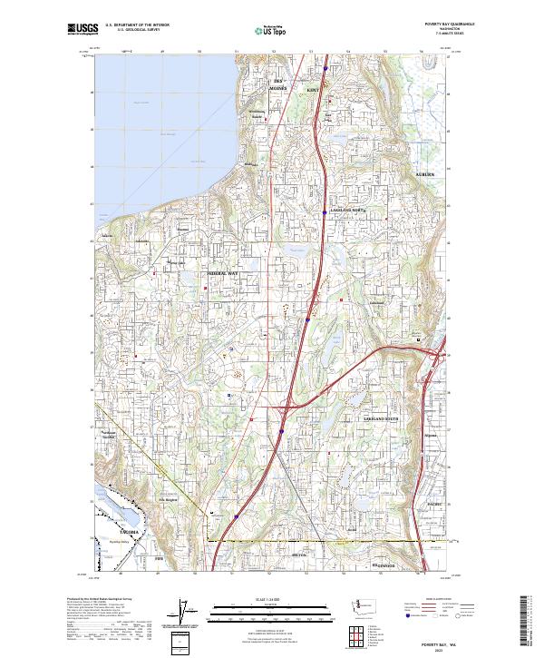 Poverty Bay, WA — USGS 7.5-minute topo (2023)