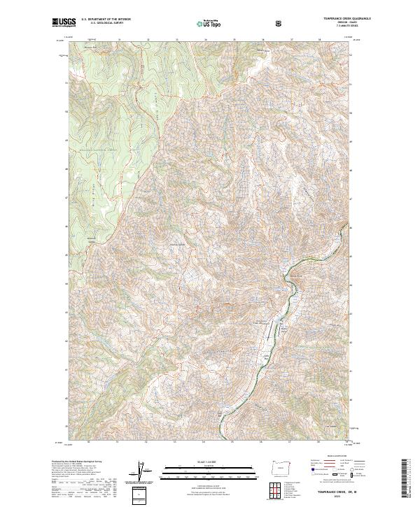 Temperance Creek, OR-ID — USGS 7.5-minute topo (2023)