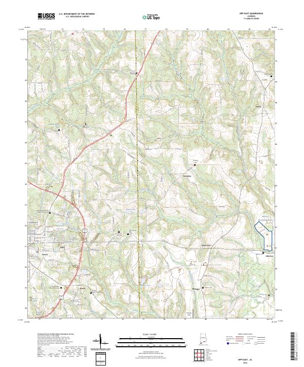 Opp East, AL — USGS 7.5-minute topo (2024)