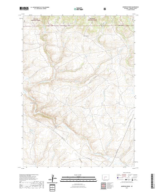 Anderson Ridge, WY — USGS 7.5-minute topo (2021)