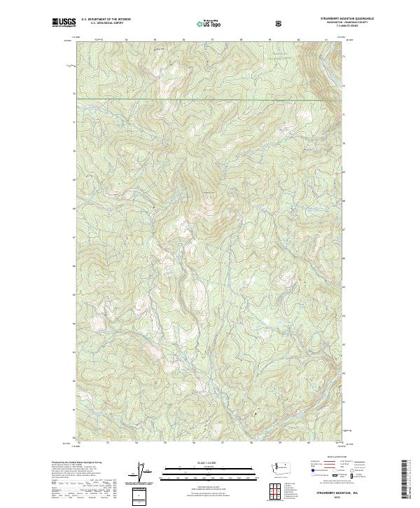 Strawberry Mountain, WA — USGS 7.5-minute topo (2023)
