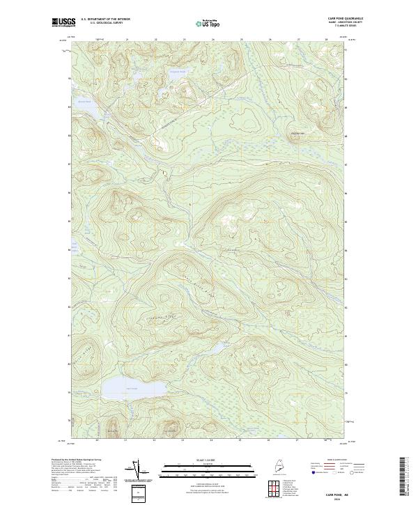 Carr Pond, ME — USGS 7.5-minute topo (2024)