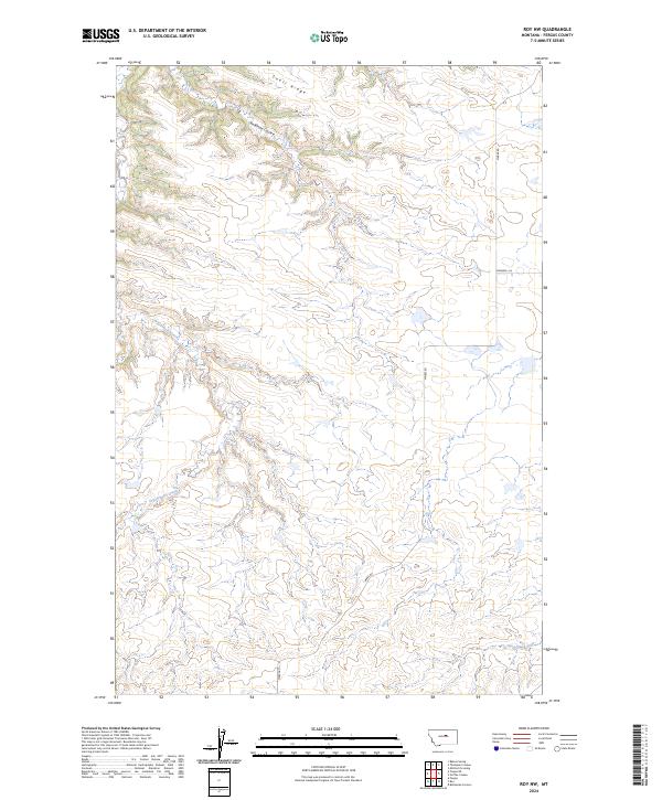 Roy NW, MT — USGS 7.5-minute topo (2024)