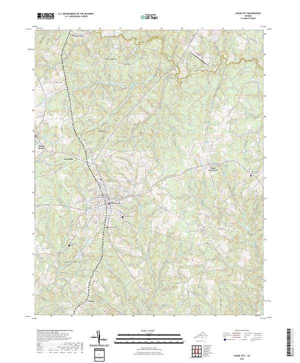 Chase City, VA — USGS 7.5-minute topo (2022)