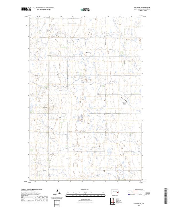 Pillsbury SE, ND — USGS 7.5-minute topo (2024)