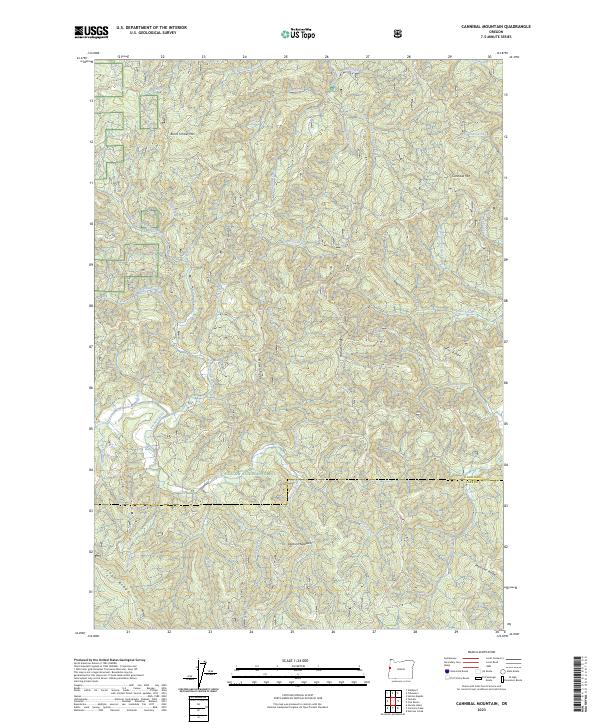 Cannibal Mountain, OR — USGS 7.5-minute topo (2023)