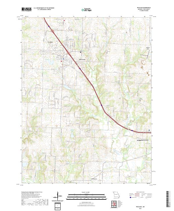 Peculiar, MO — USGS 7.5-minute topo (2021)