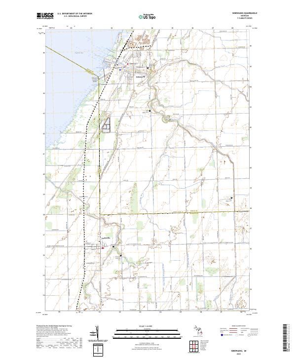 Sebewaing, MI — USGS 7.5-minute topo (2023)