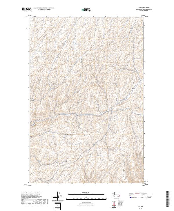 Hay, WA — USGS 7.5-minute topo (2023)