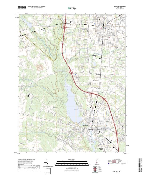 Millville, NJ — USGS 7.5-minute topo (2023)