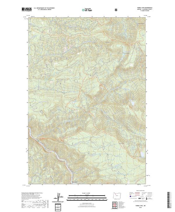 Three Lynx, OR — USGS 7.5-minute topo (2023)