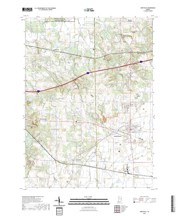 Westville, IN — USGS 7.5-minute topo (2022)