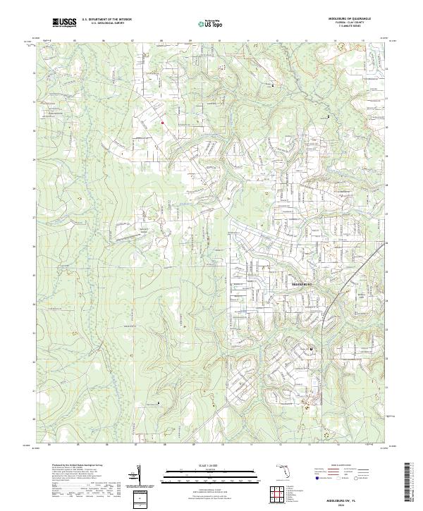 Middleburg SW, FL — USGS 7.5-minute topo (2024)