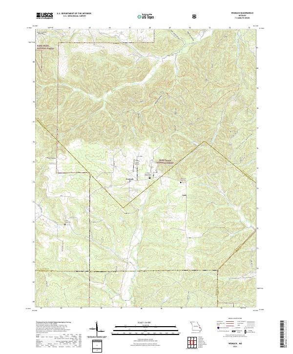 Womack, MO — USGS 7.5-minute topo (2021)
