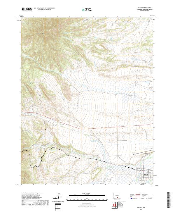 La Veta, CO — USGS 7.5-minute topo (2022)