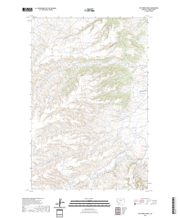 The Horse Ranch, MT — USGS 7.5-minute topo (2024)