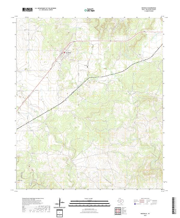 Rochelle, TX — USGS 7.5-minute topo (2022)