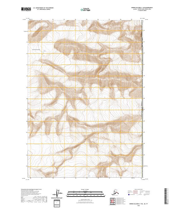 Bering Glacier C-1 NE, AK-YT — USGS 7.5-minute topo (2024)