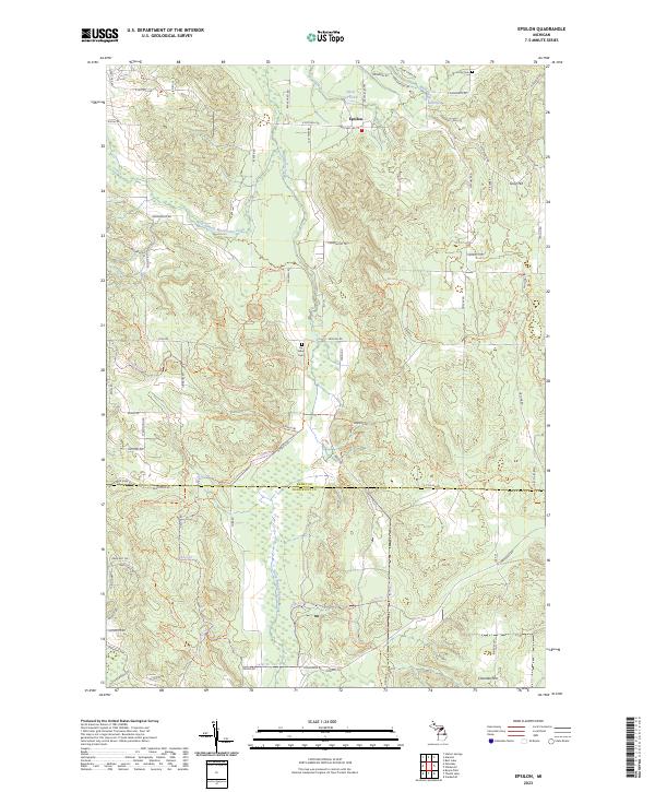 Epsilon, MI — USGS 7.5-minute topo (2023)