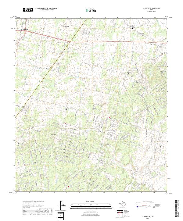 La Vernia SW, TX — USGS 7.5-minute topo (2022)