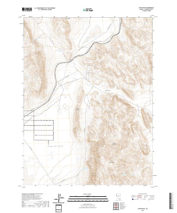 Astor Pass, NV — USGS 7.5-minute topo (2021)