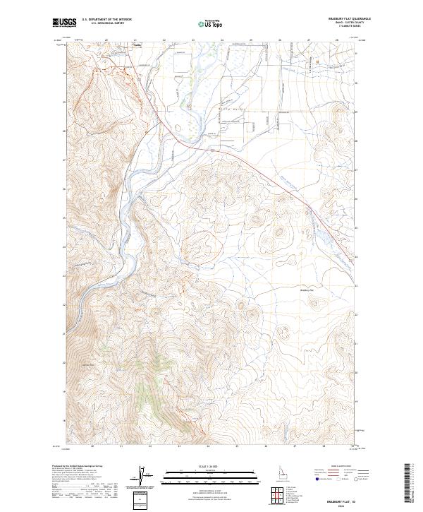 Bradbury Flat, ID — USGS 7.5-minute topo (2024)