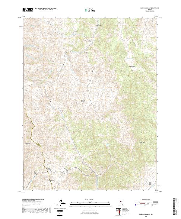 Carroll Summit, NV — USGS 7.5-minute topo (2021)