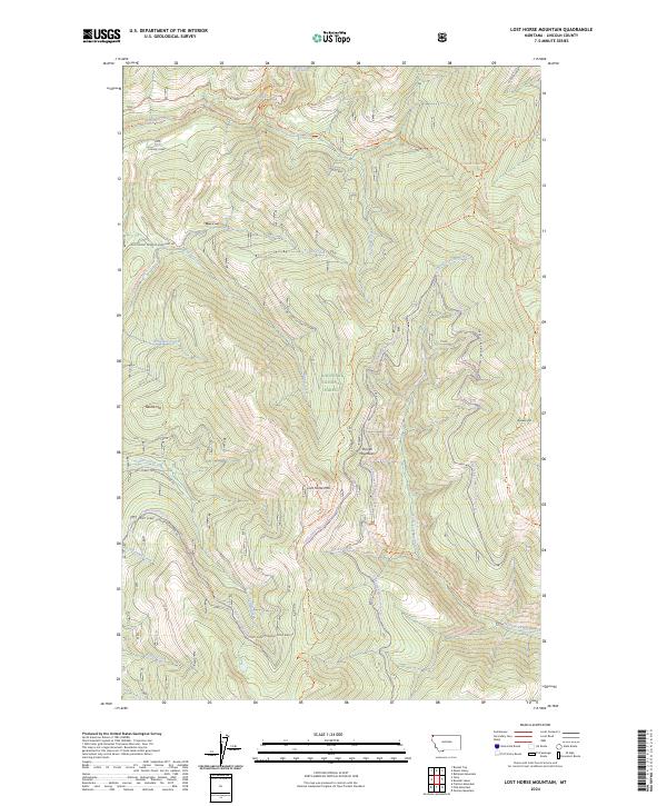 Lost Horse Mountain, MT — USGS 7.5-minute topo (2024)
