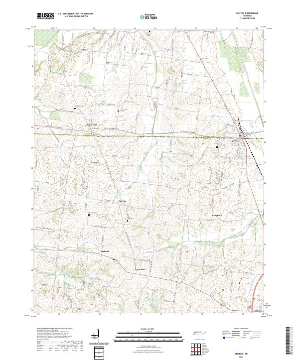 Kenton, TN — USGS 7.5-minute topo (2022)