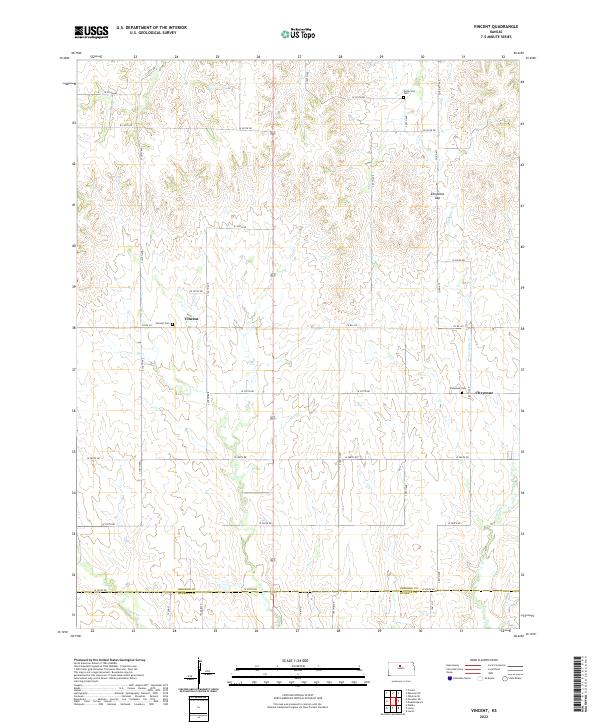 Vincent, KS — USGS 7.5-minute topo (2022)