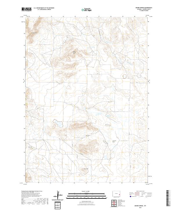 Moore Spring, WY — USGS 7.5-minute topo (2021)