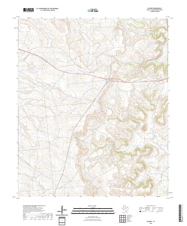 Acampo, TX — USGS 7.5-minute topo (2022)