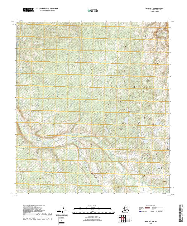 Denali B-3 NW, AK — USGS 7.5-minute topo (2023)