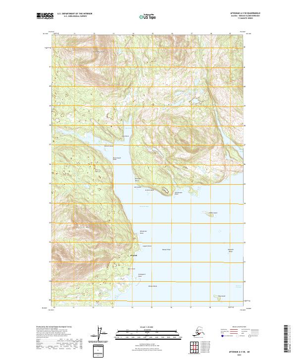 Afognak A-3 SE, AK — USGS 7.5-minute topo (2021)