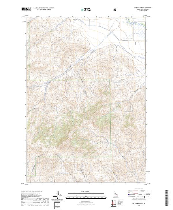 Big Blind Canyon, ID — USGS 7.5-minute topo (2023)
