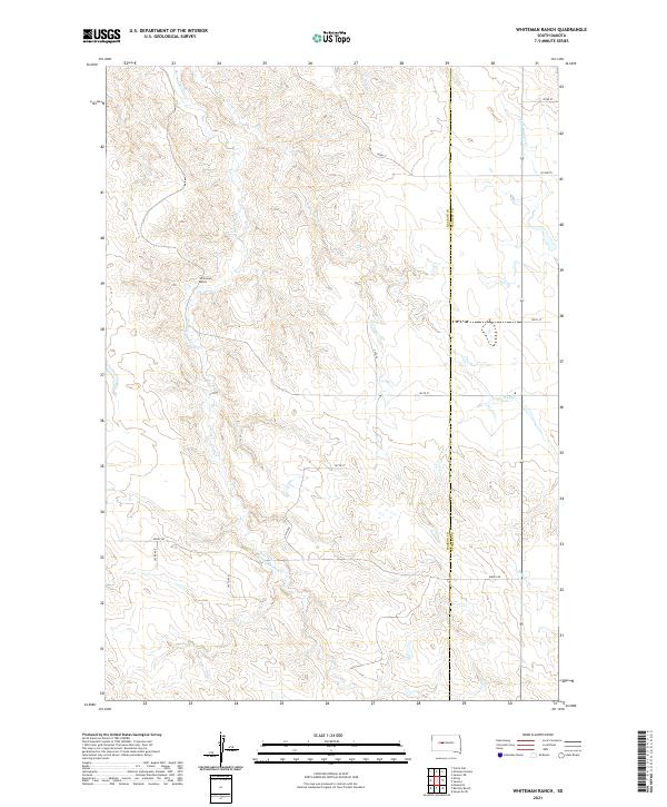 Whiteman Ranch, SD — USGS 7.5-minute topo (2021)