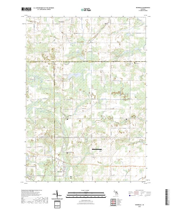 Riverdale, MI — USGS 7.5-minute topo (2023)