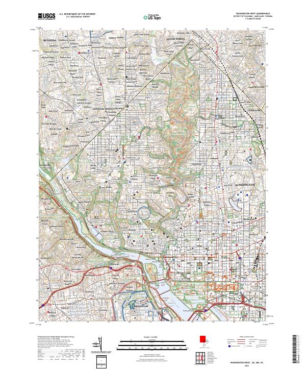 Washington West, DC-MD-VA — USGS 7.5-minute topo (2023)