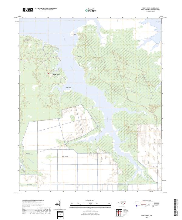 South River, NC — USGS 7.5-minute topo (2022)