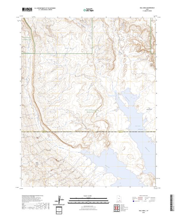 Hall Mesa, UT — USGS 7.5-minute topo (2023)
