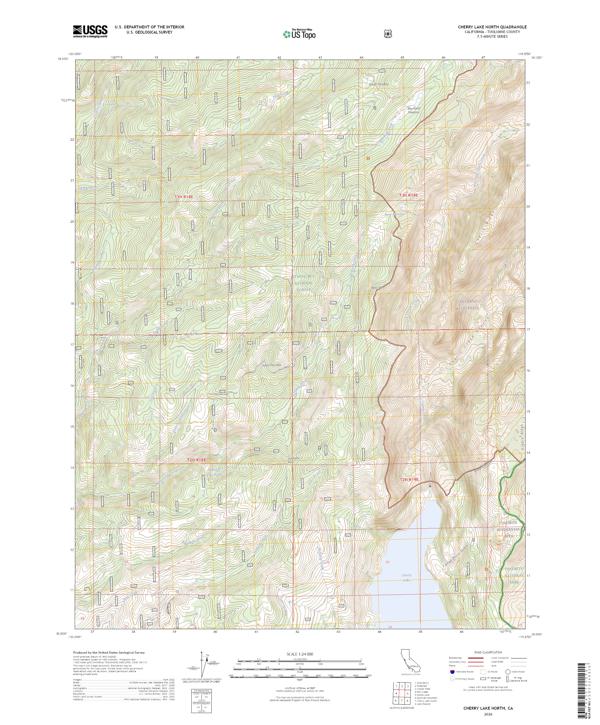 Cherry Lake North, CA — USGS 7.5-minute topo (2026)